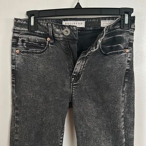 Grey / black wash bullhead skinny jeans